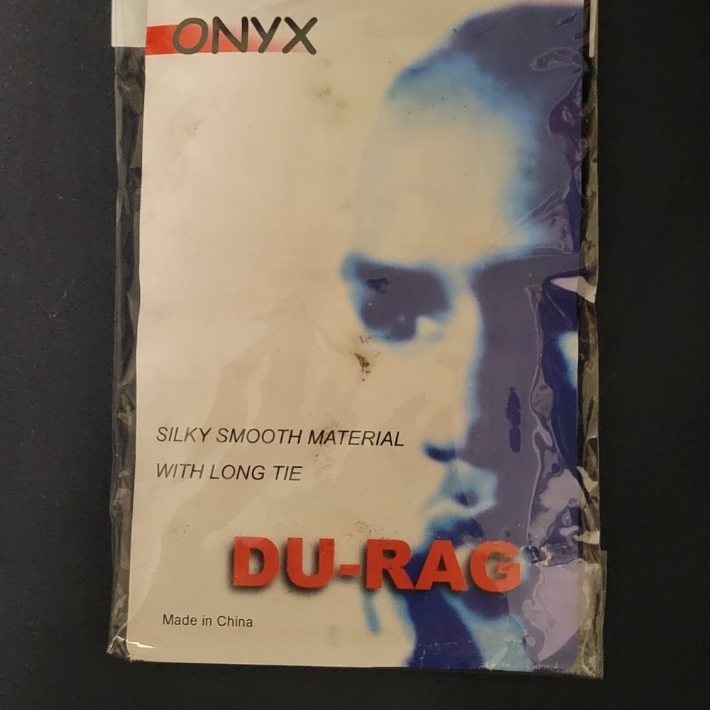 Onyx Blue and White Du-Rag